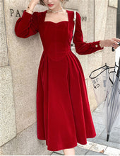 Load image into Gallery viewer, Retro Velvet French Fairy Dress