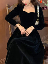 Load image into Gallery viewer, Retro Velvet French Fairy Dress