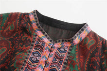 Load image into Gallery viewer, Ethnic Vintage Paisley Blouse Mini Dress