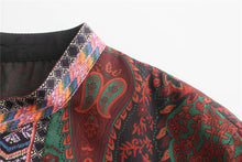 Load image into Gallery viewer, Ethnic Vintage Paisley Blouse Mini Dress