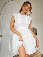 Load image into Gallery viewer, Vintage Sleeveless Lace Tulle Ruffle Party Dress