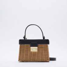 Load image into Gallery viewer, Vintage Flip Woven Crossbody Straw Rattan Bag