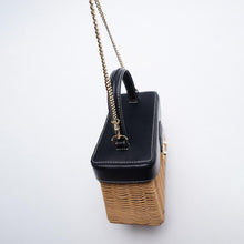 Load image into Gallery viewer, Vintage Flip Woven Crossbody Straw Rattan Bag