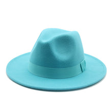Load image into Gallery viewer, Panama Fedora Wide Brim Ribbon Band Hat | +20 Colours