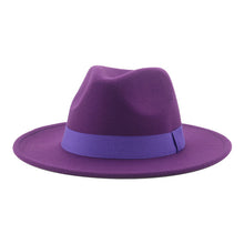 Load image into Gallery viewer, Panama Fedora Wide Brim Ribbon Band Hat | +20 Colours