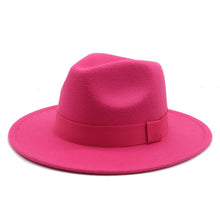 Load image into Gallery viewer, Panama Fedora Wide Brim Ribbon Band Hat | +20 Colours