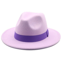 Load image into Gallery viewer, Panama Fedora Wide Brim Ribbon Band Hat | +20 Colours