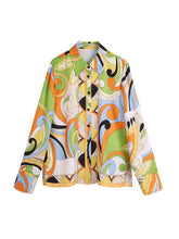 Load image into Gallery viewer, Retro Psychedelic Blouse & Pants