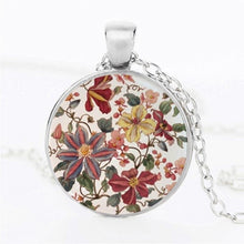 Load image into Gallery viewer, Boho Mandala Flower Glass Cabochon Pendant Necklace - Pretty Fashionation