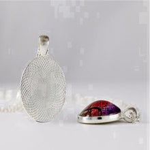 Load image into Gallery viewer, Boho Mandala Flower Glass Cabochon Pendant Necklace - Pretty Fashionation