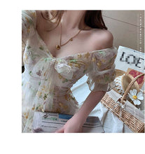 Load image into Gallery viewer, Vintage Fairy Floral Chiffon Mini Dress
