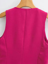 Load image into Gallery viewer, Pink Fuchsias Waistcoat Vest
