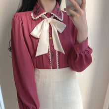 Load image into Gallery viewer, Vintage Lolita Preppy Style Blouse
