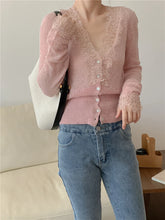Load image into Gallery viewer, Vintage Buttoned Lace Cardigan
