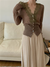 Load image into Gallery viewer, Vintage Buttoned Lace Cardigan
