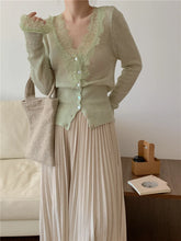 Load image into Gallery viewer, Vintage Buttoned Lace Cardigan
