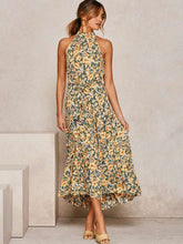 Load image into Gallery viewer, Sweet Polka Dot Halter Strapless Maxi Dress
