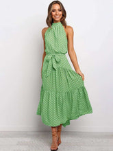 Load image into Gallery viewer, Sweet Polka Dot Halter Strapless Maxi Dress
