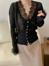 Load image into Gallery viewer, Vintage Buttoned Lace Cardigan
