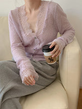 Load image into Gallery viewer, Vintage Buttoned Lace Cardigan
