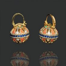 Load image into Gallery viewer, Multi-Color Byzantine Globe Drop Earrings

