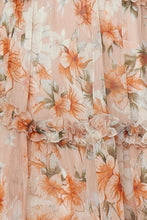 Load image into Gallery viewer, Vintage Bohemian Sandy Brown Nude Ruffles Dress - Pretty Fashionation
