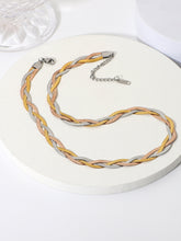 Load image into Gallery viewer, Tricolor Braided Snake Chain Necklace
