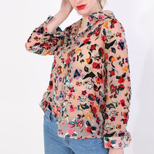 Load image into Gallery viewer, Sheer Floral Embroidery Blouse
