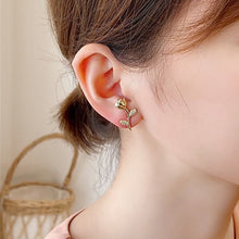 Load image into Gallery viewer, Romantic Rose Crystal Mini Stud Earrings
