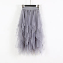 Load image into Gallery viewer, Sweet Free Size Tulle Hem Mesh Tutu Skirt

