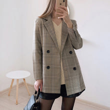 Load image into Gallery viewer, Vintage Smart Casual Plaid Blazer Jacket
