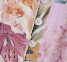 Load image into Gallery viewer, Stand Collar Patchwork Floral Bow Sashes Shirtdress - Pretty Fashionation
