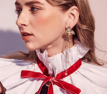 Load image into Gallery viewer, Cute Insect Bee Tassel Dangle Long Earring - Pretty Fashionation

