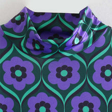 Load image into Gallery viewer, Vintage Psychedelic Flower Power Half Collar Top
