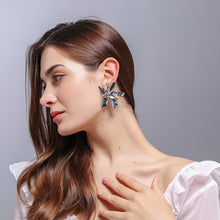 Load image into Gallery viewer, Big Flower Statement Studs Earrings - Pretty Fashionation
