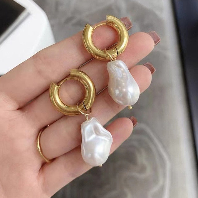 Vintage Pearls Charm Earrings