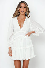 Load image into Gallery viewer, Vintage Bohemian White Ruffles Dress - Pretty Fashionation
