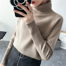 Load image into Gallery viewer, Cashmere Turtleneck Knitted Sweater - Pretty Fashionation
