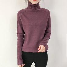 Load image into Gallery viewer, Cashmere Turtleneck Knitted Sweater - Pretty Fashionation
