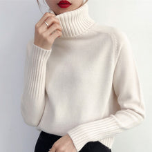 Load image into Gallery viewer, Cashmere Turtleneck Knitted Sweater - Pretty Fashionation
