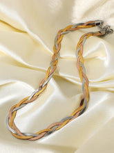 Load image into Gallery viewer, Tricolor Braided Snake Chain Necklace
