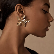 Load image into Gallery viewer, Big Flower Statement Studs Earrings - Pretty Fashionation
