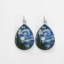 Load image into Gallery viewer, Van Gogh &amp; Klimt Painting Teardrop Earrings - Pretty Fashionation
