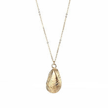 Load image into Gallery viewer, Gold Plated Boho Conch Seashell Pendant Necklace
