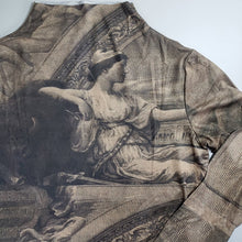 Load image into Gallery viewer, Vintage Renaissance Bodycon Print Top Turtleneck
