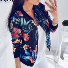 Load image into Gallery viewer, Flower Leaves Zipper Jacket - Pretty Fashionation
