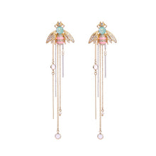 Load image into Gallery viewer, Cute Insect Bee Tassel Dangle Long Earring - Pretty Fashionation
