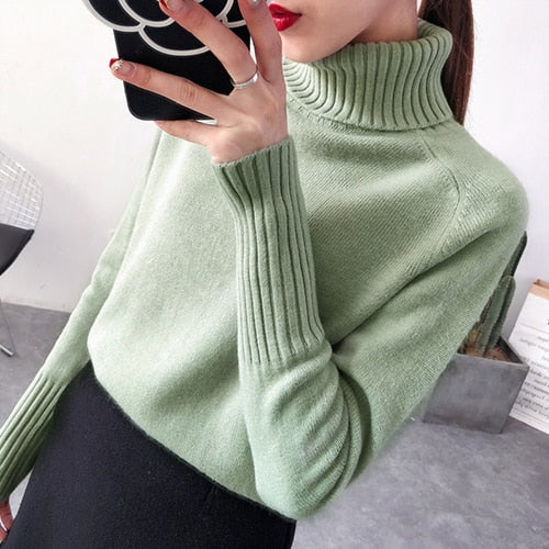 Cashmere Turtleneck Knitted Sweater - Pretty Fashionation