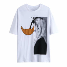 Load image into Gallery viewer, Daffy Duck Cartoon Print T-shirt - Pretty Fashionation

