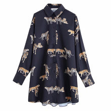 Load image into Gallery viewer, Vintage Animal Print Loose Kimono Blouse - Pretty Fashionation
